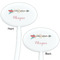 Tribal Arrows White Plastic 7" Stir Stick - Double Sided - Oval - Front & Back
