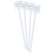 Tribal Arrows White Plastic Stir Stick - Double Sided - Square - Front
