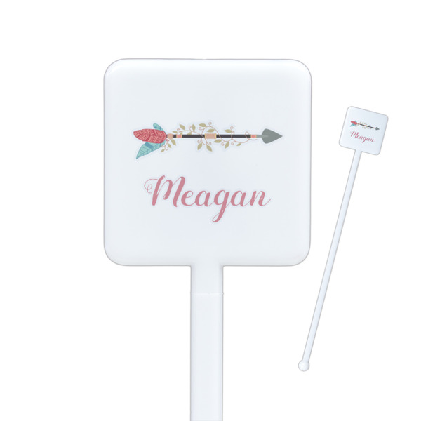 Custom Tribal Arrows Square Plastic Stir Sticks (Personalized)