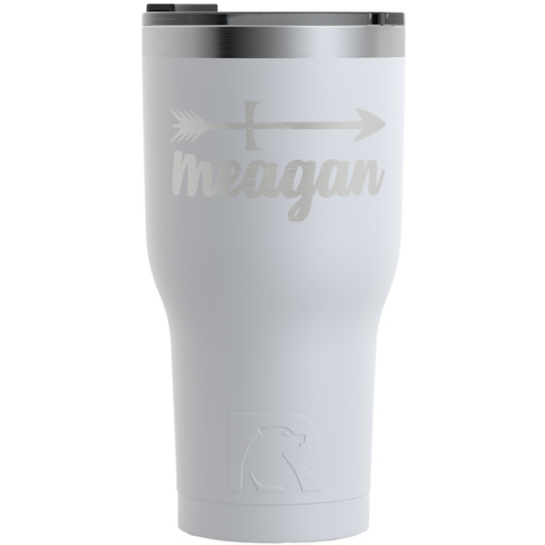 Custom Tribal Arrows RTIC Tumbler - White - Engraved Front (Personalized)