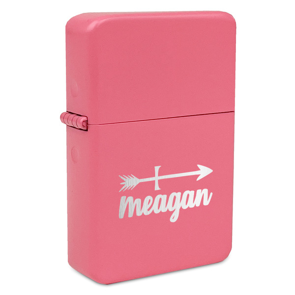 Custom Tribal Arrows Windproof Lighter - Pink - Single Sided (Personalized)