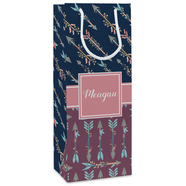 Custom Tribal Arrows Wine Gift Bags - Gloss (Personalized)