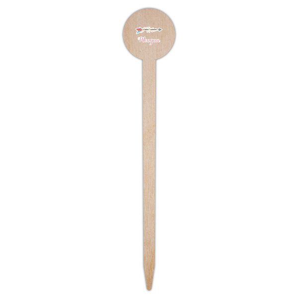 Tribal Arrows Wooden 6" Food Pick - Round - Single Pick