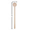 Tribal Arrows Wooden 6" Stir Stick - Round - Dimensions