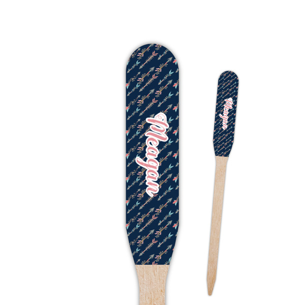 Custom Tribal Arrows Paddle Wooden Food Picks - Double Sided (Personalized)
