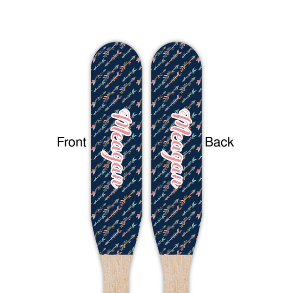 Tribal Arrows Wooden Food Pick - Paddle - Double Sided - Front & Back