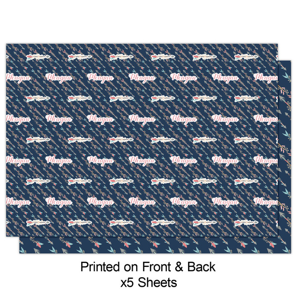 Tribal Arrows Wrapping Paper Sheet - Double Sided - Front
