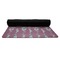 Tribal Arrows Yoga Mat Rolled up Black Rubber Backing