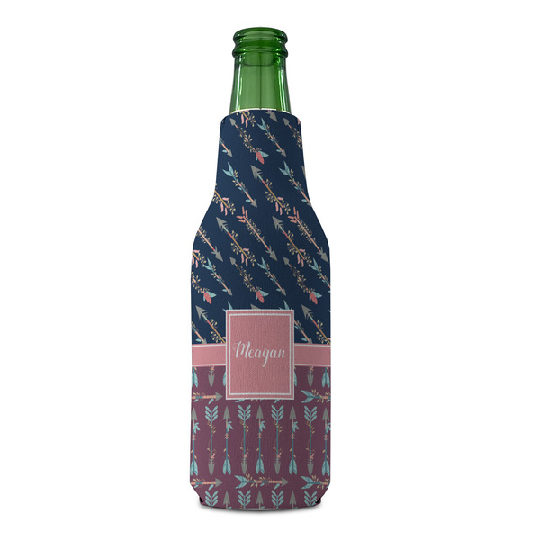 Tribal Arrows Zipper Bottle Cooler - FRONT (bottle)