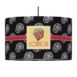 Movie Theater 12" Drum Pendant Lamp - Fabric (Personalized)