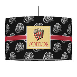 Movie Theater 12" Drum Pendant Lamp - Fabric (Personalized)