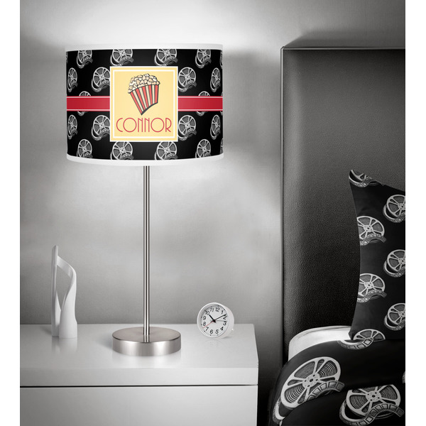 Movie Theater 13 inch drum lamp shade - in room