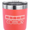 Movie Theater 30 oz Stainless Steel Ringneck Tumbler - Coral - CLOSE UP