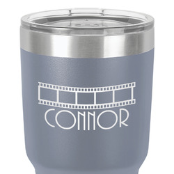 Movie Theater 30 oz Stainless Steel Tumbler - Grey - Double-Sided (Personalized)