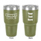 Movie Theater 30 oz Stainless Steel Tumbler - Olive - Double-Sided (Personalized)