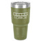 Movie Theater 30 oz Stainless Steel Ringneck Tumbler - Olive - Front
