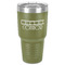 Movie Theater 30 oz Stainless Steel Tumbler - Olive - Single-Sided (Personalized)