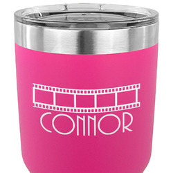 Movie Theater 30 oz Stainless Steel Tumbler - Pink - Single Sided (Personalized)