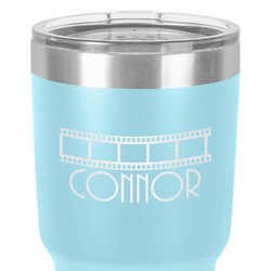 Movie Theater 30 oz Stainless Steel Tumbler - Teal - Single-Sided (Personalized)