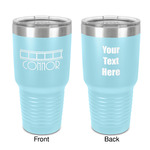 Movie Theater 30 oz Stainless Steel Tumbler - Teal - Double-Sided (Personalized)