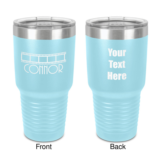 Custom Movie Theater 30 oz Stainless Steel Tumbler - Teal - Double-Sided (Personalized)