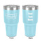 Movie Theater 30 oz Stainless Steel Ringneck Tumbler - Teal - Double Sided - Front & Back