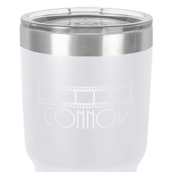 Movie Theater 30 oz Stainless Steel Tumbler - White - Single-Sided (Personalized)