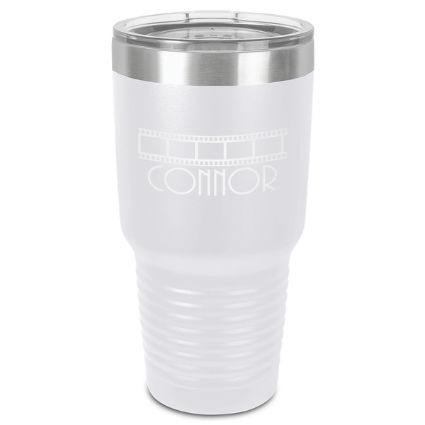 Custom Movie Theater 30 oz Stainless Steel Tumbler - White - Single-Sided (Personalized)