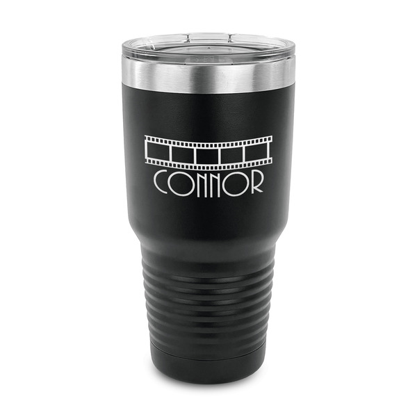 Custom Movie Theater 30 oz Stainless Steel Tumbler - Black - Single Sided (Personalized)