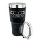 Movie Theater 30 oz Stainless Steel Ringneck Tumblers - Black - LID OFF