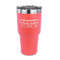 Movie Theater 30 oz Stainless Steel Ringneck Tumblers - Coral - FRONT