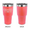 Movie Theater 30 oz Stainless Steel Ringneck Tumblers - Coral - Single Sided - APPROVAL