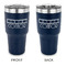 Movie Theater 30 oz Stainless Steel Tumbler - Navy - Double Sided (Personalized)