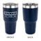 Movie Theater 30 oz Stainless Steel Ringneck Tumblers - Navy - Single Sided - APPROVAL