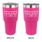 Movie Theater 30 oz Stainless Steel Tumbler - Pink - Double Sided (Personalized)