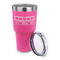 Movie Theater 30 oz Stainless Steel Ringneck Tumblers - Pink - LID OFF