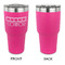Movie Theater 30 oz Stainless Steel Ringneck Tumblers - Pink - Single Sided - APPROVAL