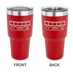 Movie Theater 30 oz Stainless Steel Tumbler - Red - Double Sided (Personalized)