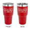 Movie Theater 30 oz Stainless Steel Ringneck Tumblers - Red - Double Sided - APPROVAL