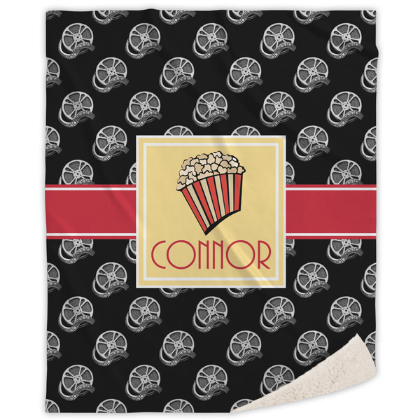 Custom Movie Theater Sherpa Throw Blanket (Personalized)