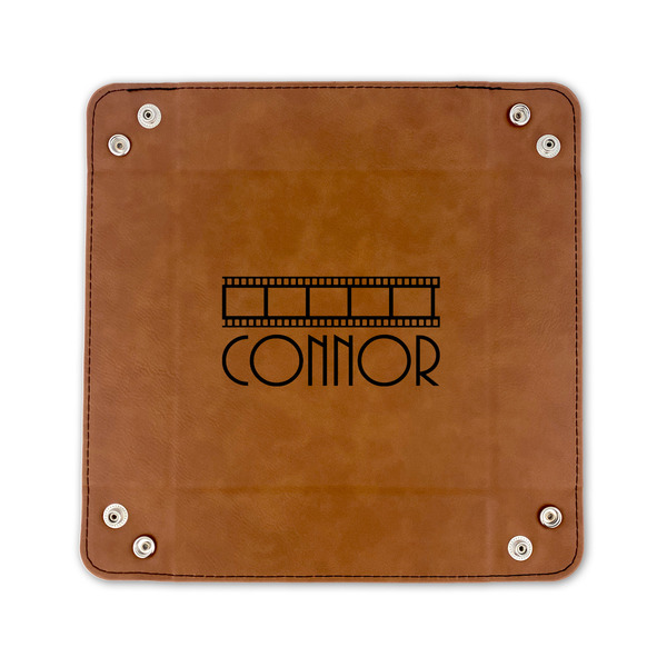 Movie Theater 6" x 6" Leatherette Snap Up Tray - FLAT FRONT