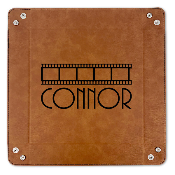 Movie Theater 9" x 9" Leatherette Snap Up Tray - APPROVAL (FLAT)