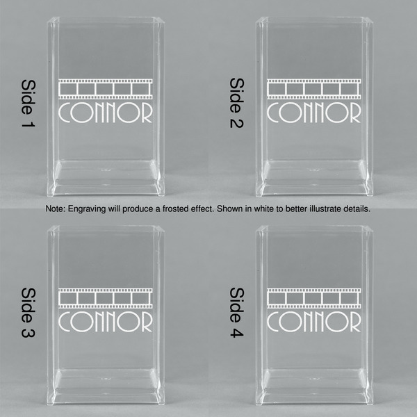 Movie Theater Acrylic Pen Holder - All Sides