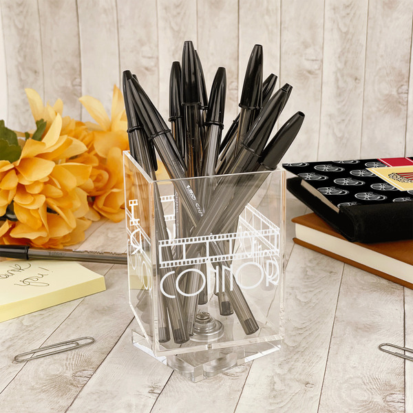 Movie Theater Acrylic Pencil Holder - IN CONTEXT