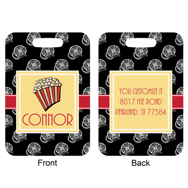 Movie Theater Aluminum Luggage Tag (Front + Back)