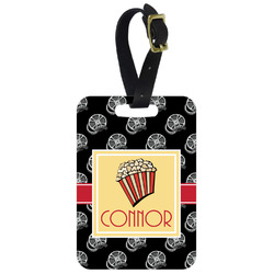 Movie Theater Metal Luggage Tag w/ Name or Text