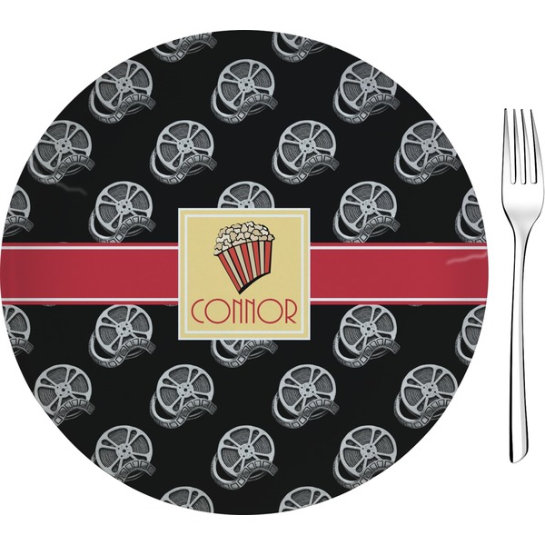 Custom Movie Theater 8" Glass Appetizer / Dessert Plates - Single or Set (Personalized)