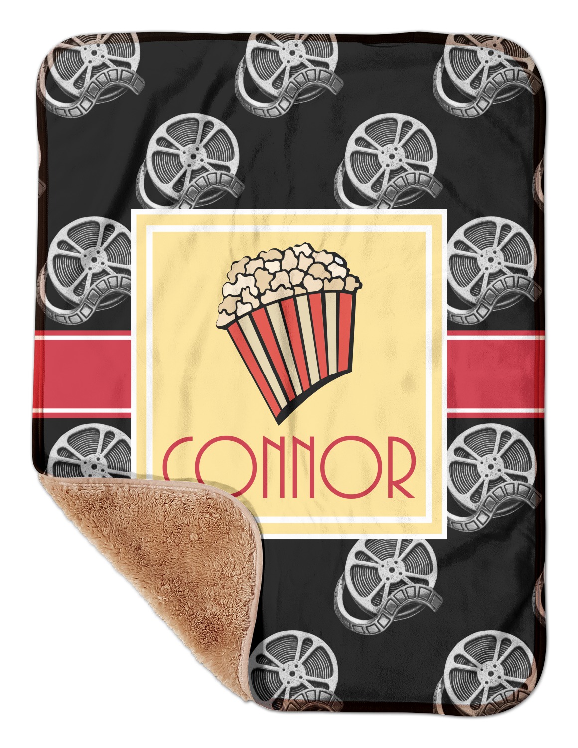 Movie Theater Sherpa Baby Blanket 30" x 40" (Personalized) YouCustomizeIt