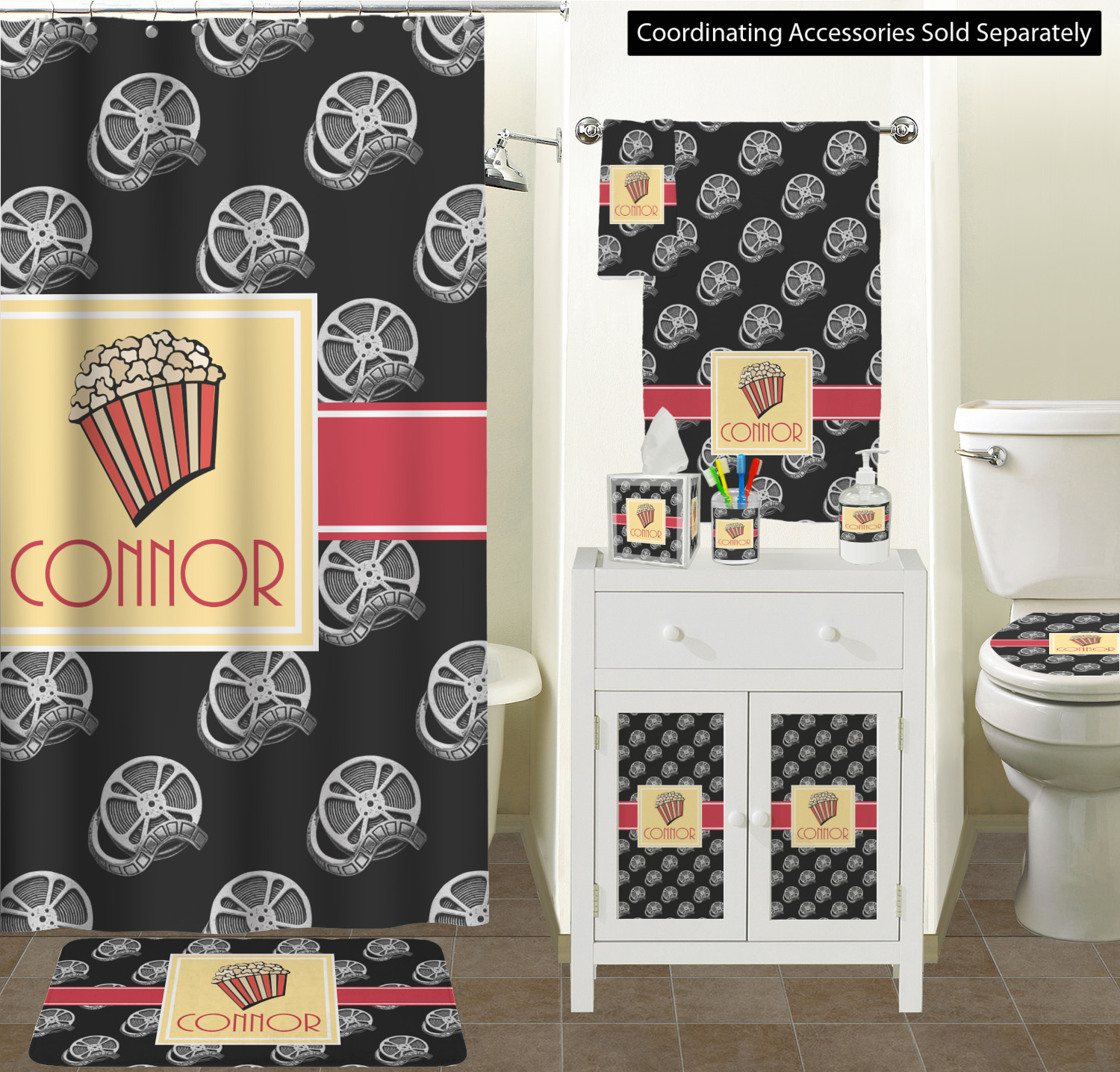 Movie Theater Decal Custom Size w/ Name or Text YouCustomizeIt