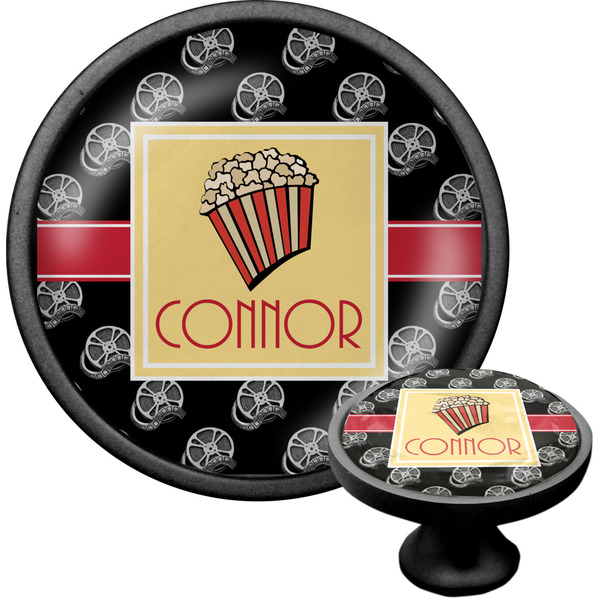 Custom Movie Theater Cabinet Knob (Black) (Personalized)